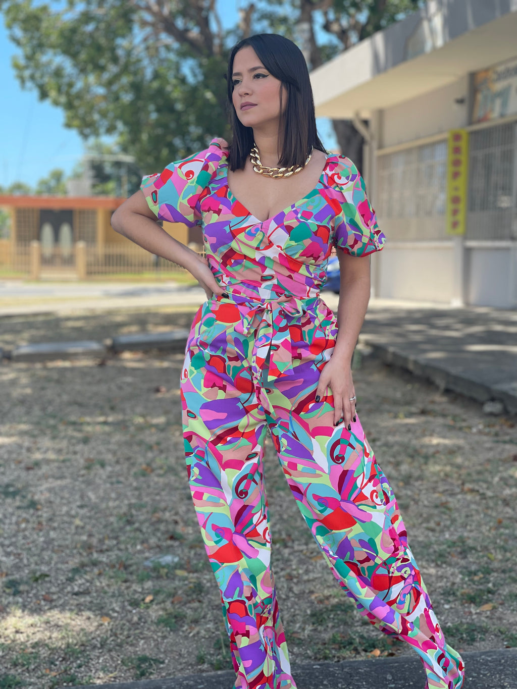Abstract Colorful Jumpsuit