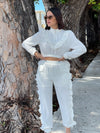 White Ruffles Long Set